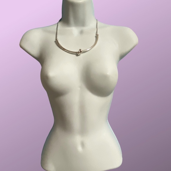 ALFANI Silver Tone Knot Collar Necklace - Picture 8 of 10